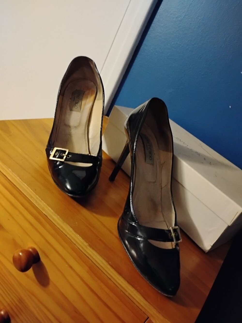 Jimmy Choo black patent heels 11